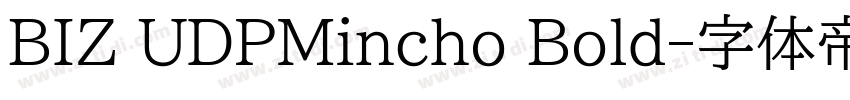 BIZ UDPMincho Bold字体转换